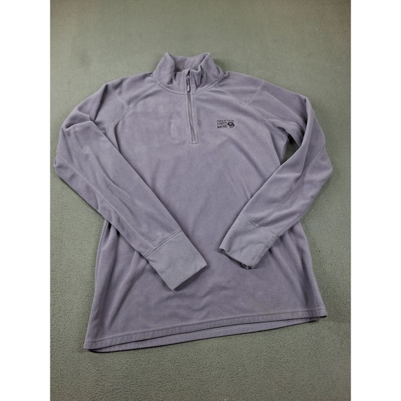 Mountain Hardwear Tops - Mountain Hardwear Pullover Womens XL Gray 1/4 Zip High Neck Fleece Top
